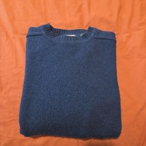 Vintage REI Virgin Wool Crewneck Sweater Navy Blue Men's Large